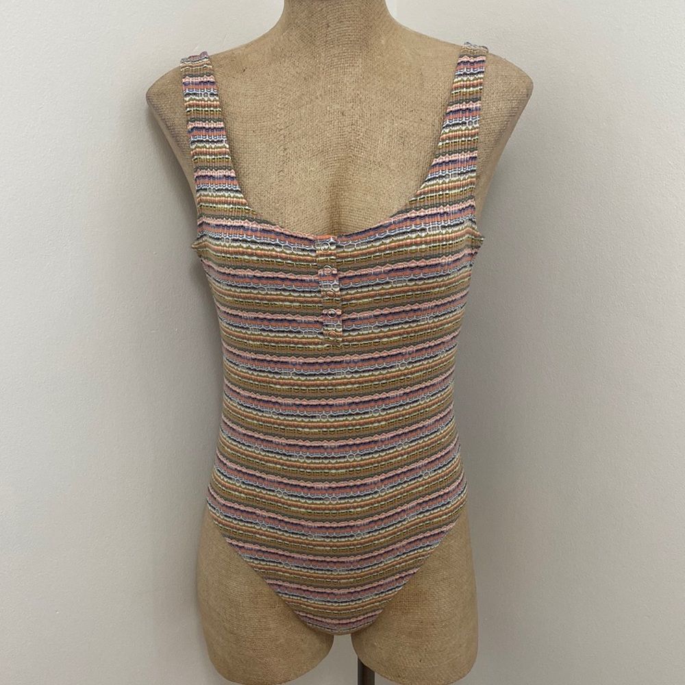 Wild Fable Colorful Striped Bodysuit